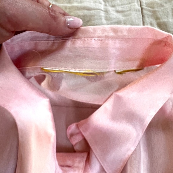 💝 Bubblegum Sheer Vintage Button Down 💝 - Picture 6 of 8